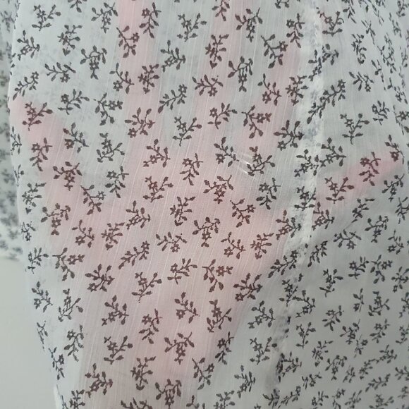 Free People Detailed Sheer Button Down Shirt - Picture 7 of 10